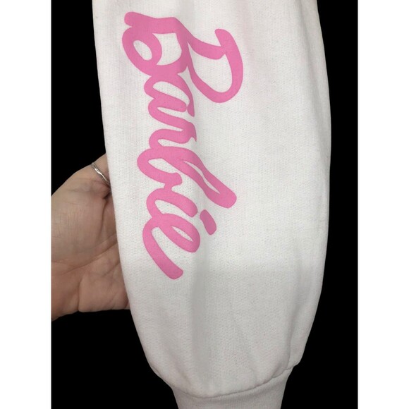 NWOT Super Soft & Cozy Barbie Sweatshirt, Barbiecore, Fleece lined SZ XL Long - Picture 3 of 6